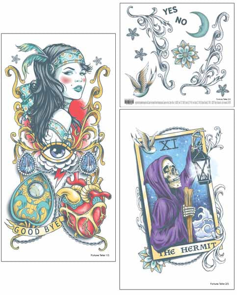 Tinsley Transfers Fortune Teller Sleeve FX Temporary Tattoo