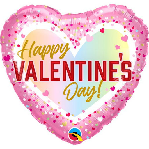 Valentine'S Confetti Ombre Heart Package - 18"