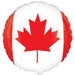 Vibrant 9" Canada Day Mylar Balloon With Maple Leaf Design