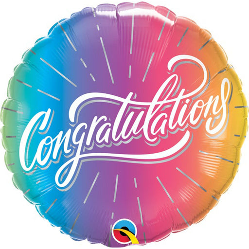 "Vibrant Ombre Congrats Package - 18" Round"