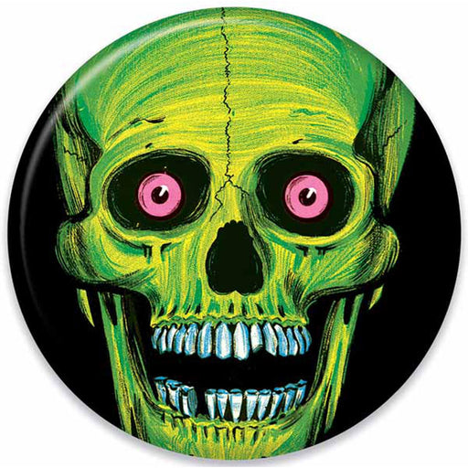 Vintage Halloween Skull Button (2 inches)