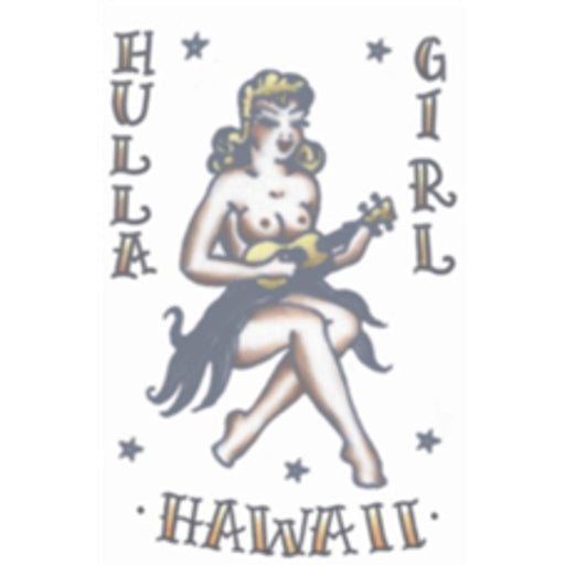 "Vintage Hawaii Girl Temp Tattoo - 1950S Style"