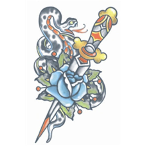 "Vintage Snake/Dagger Temporary Tattoo Set"