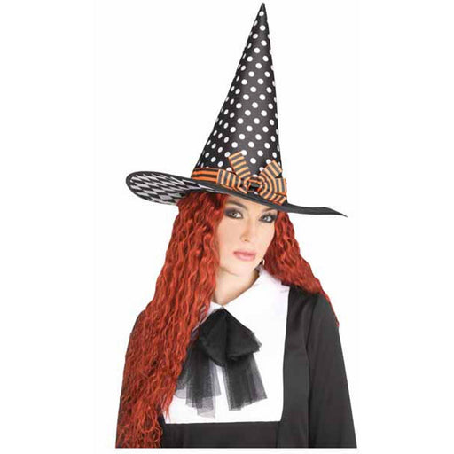 Vintage Witch Hat With White Dots.