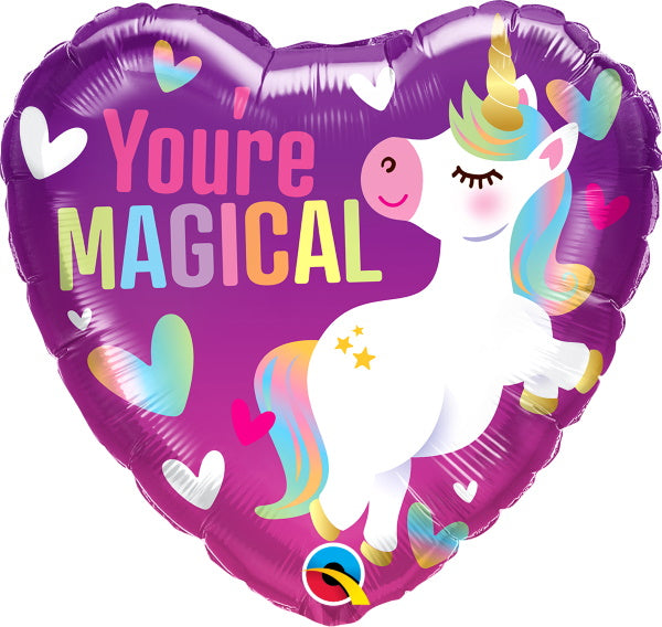 Magical Unicorn 18-Inch Heart Foil Balloon