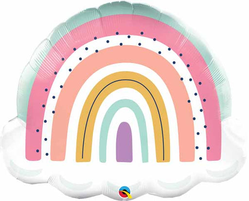 32" Boho Rainbow Shaped Foil Balloon