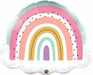 32" Boho Rainbow Shaped Foil Balloon