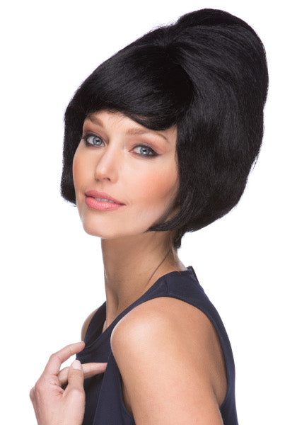 Black Beehive Costume Wig