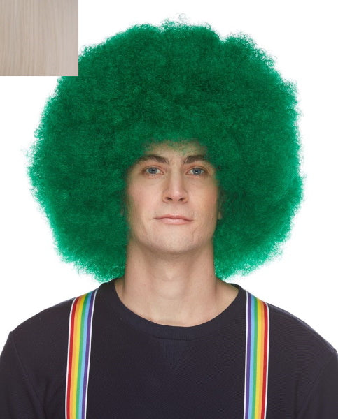 Perruque afro blond décoloré pour déguisement