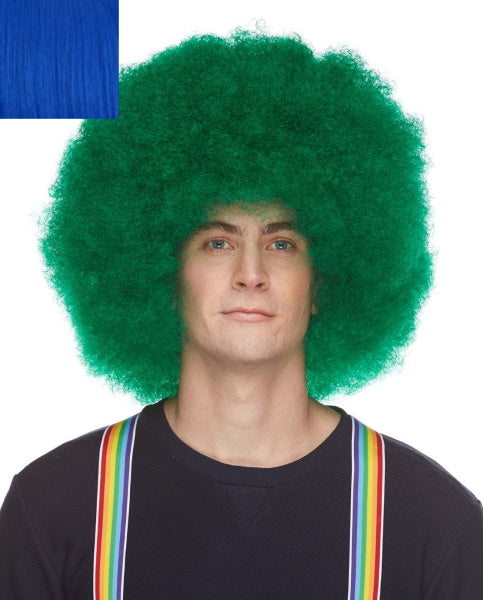 Dark Blue Afro Costume Wig