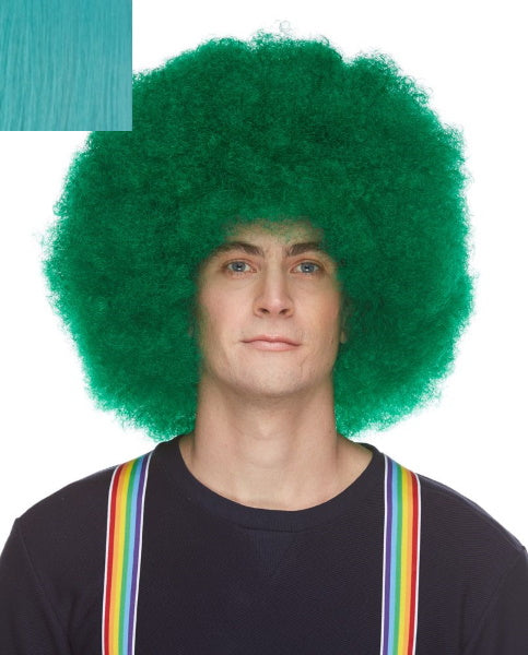 Light Blue Afro Costume Wig