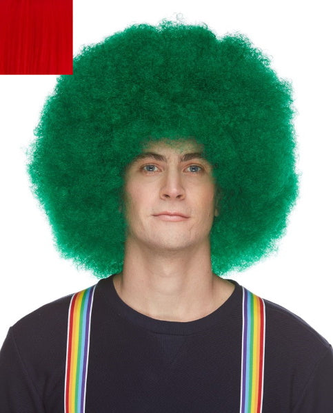 Red Afro Costume Wig