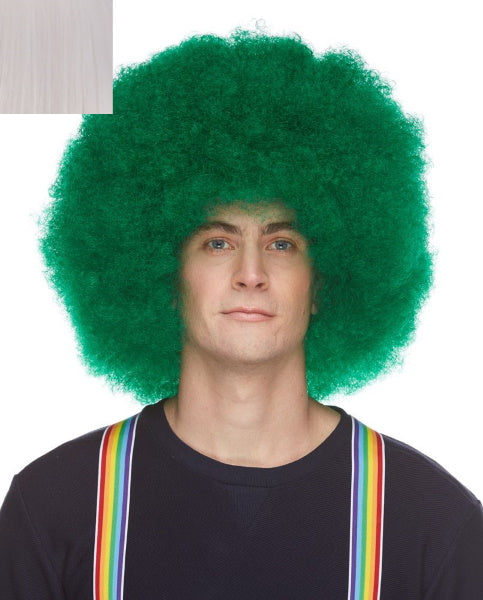 Perruque afro blanche