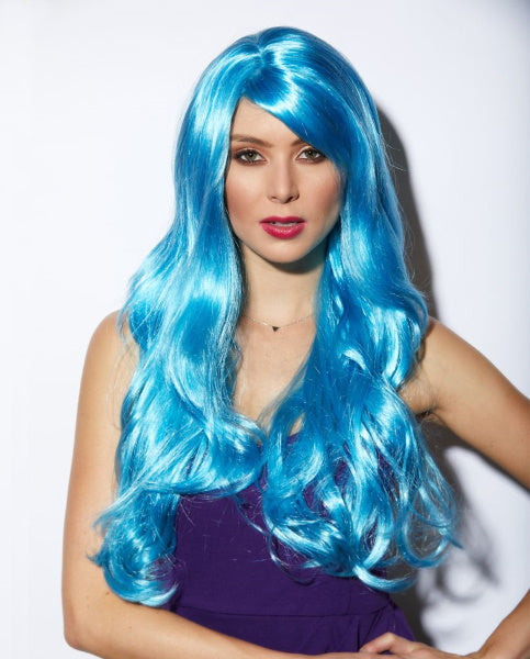 Perruque de costume Carmen bleu froid