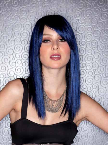 Blush Fortune Wig in Midnight Blue