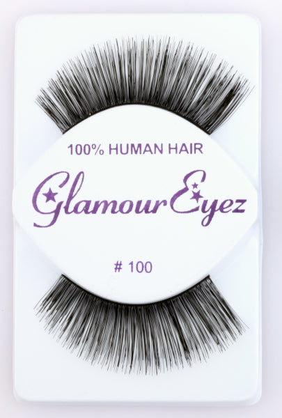Glamour Eyez Black False Eyelashes, Regular #100