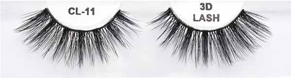 Black 3D Faux Mink False Eyelashes, Style CL 11