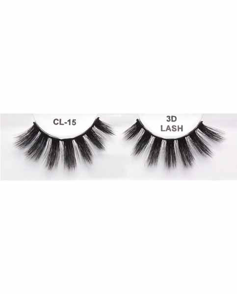 Black 3D Faux Mink Eyelashes, Style #15
