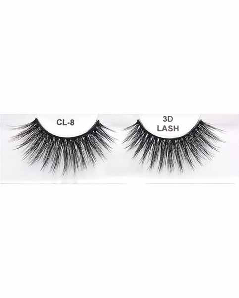 Black 3D Faux Mink Eyelashes, Style CL #8