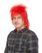 Red British Rockstar Costume Wig