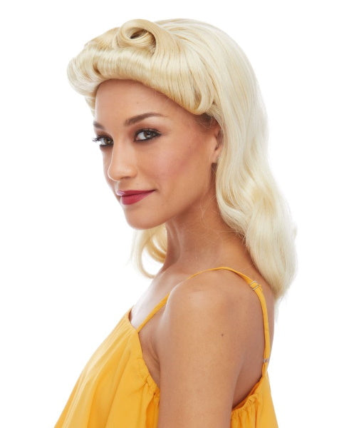 1940s Pin-Up Girl Wig - Blonde