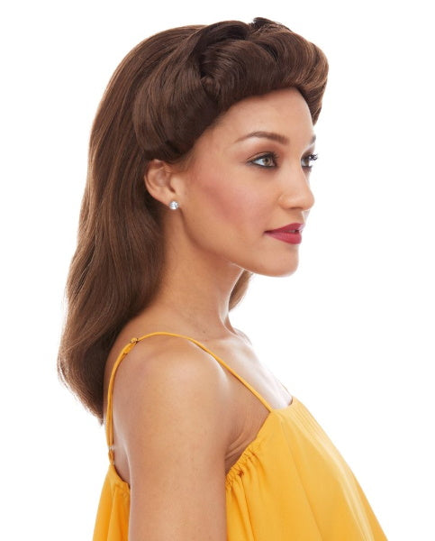 1940s Pin-Up Girl Wig in Brown