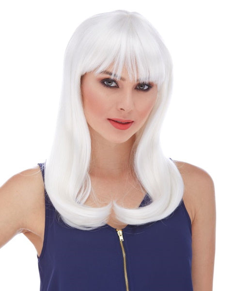 Classy Costume Wig in Platinum White