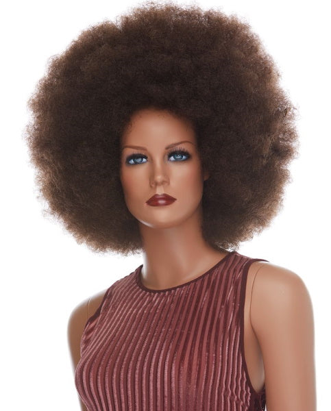 Jumbo Brown Afro Costume Wig
