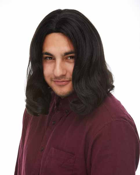 Black Hippie Grunge Costume Wig