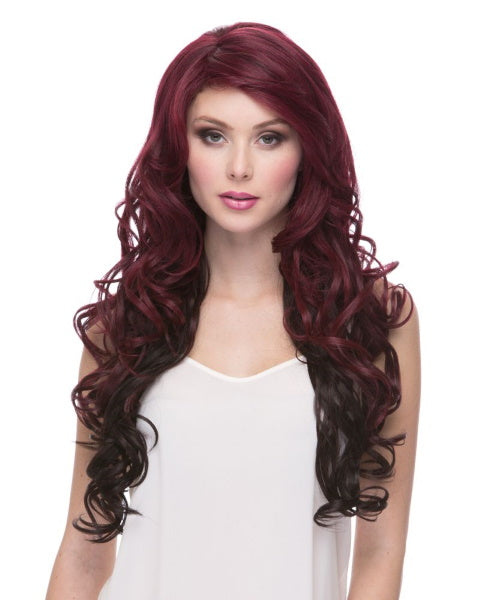 Boston Burgundy and Black Costume Wig