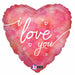 Watercolour I Love U Heart Paper With Mf Package (18")