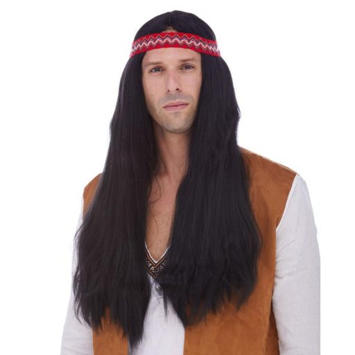 Wb Hippie Wig With Detachable Headband In Black