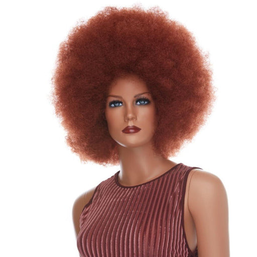 Wb Jumbo Afro Wig In Auburn. Shimmer Confetti