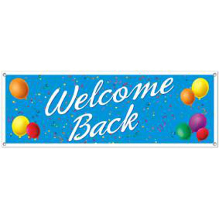 "Welcome Back Sign Banner - 5'X21""