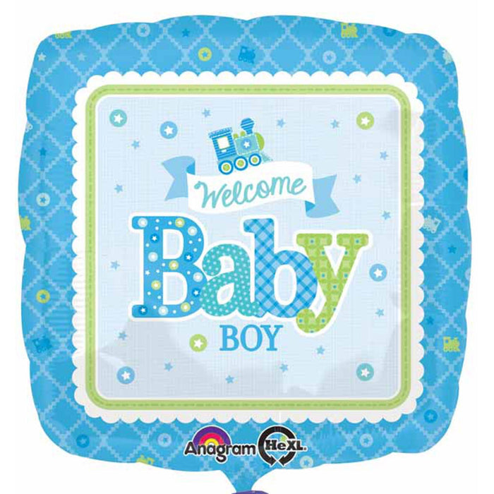 "Welcome Little One Boy Paper Pack Set - 40 Square Packs - 18"H"
