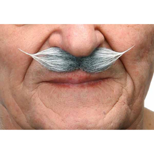 White & Grey - Wavy Moustache