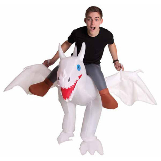 "White Dragon Ride-On Inflatable Toy"