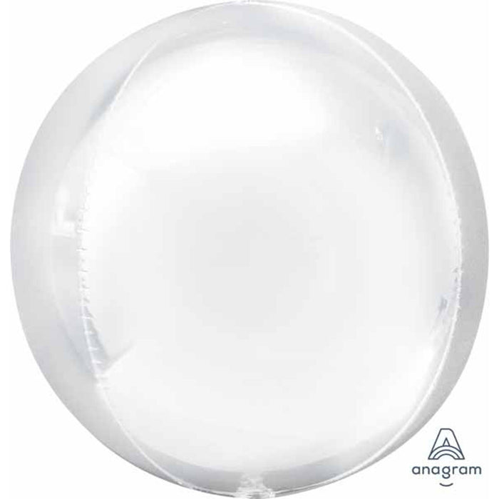 "White Orbz 16" Solid Balloon - Perfect For Any Occasion!"