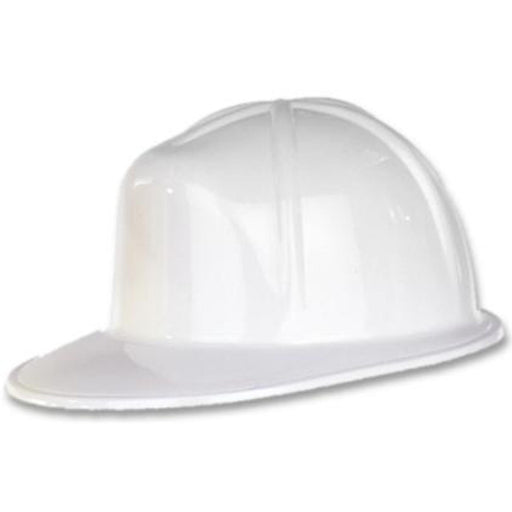 "White Plastic Construction Helmet - Stay Safe On Site!"