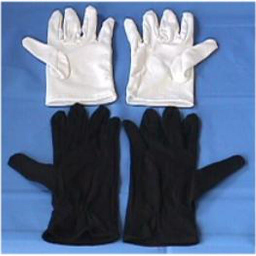 White Polyester Gloves - 8.5" (No Snap)