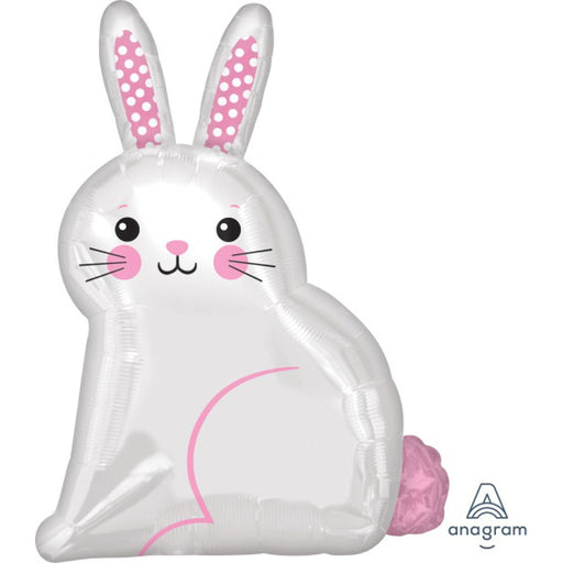 White Satin Bunny Balloon Pack - 18" Jr Shape (50 Pcs)