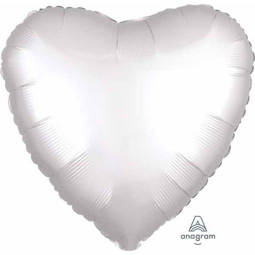 White Satin Heart Balloon Decoration Package.