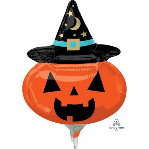 Mini Witchy Pumpkin Foil Balloon - Halloween Decoration