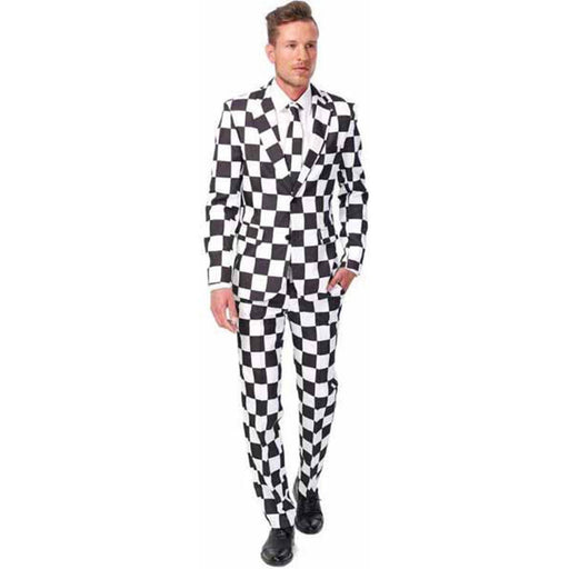 "X-Large Checked Black White Suitmeister"