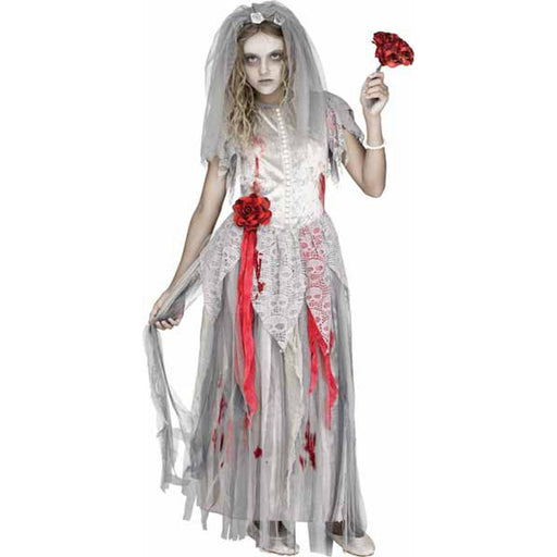 Zombie Bride Costume - Child Medium 8-10