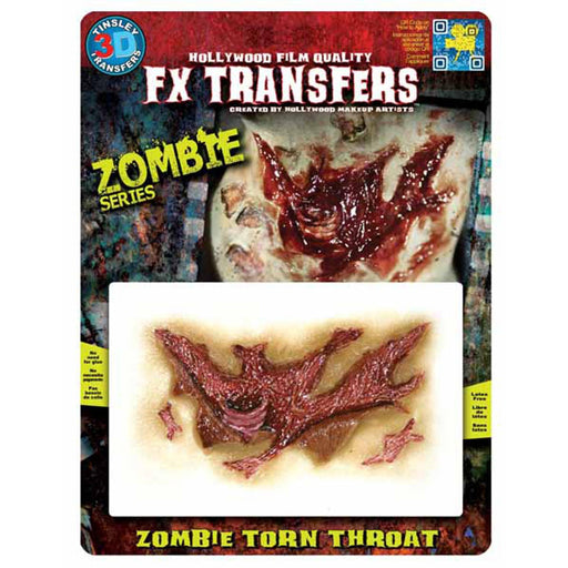 Zombie Torn Throat Prop Piece.