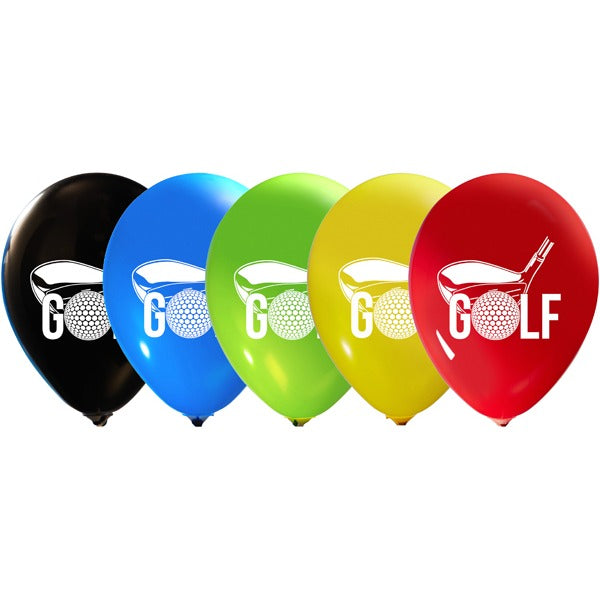 Golf Two-Sided Print 12-Inch Latex Balloons, 50 Count
