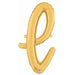 14" Gold Script Letter L Balloon