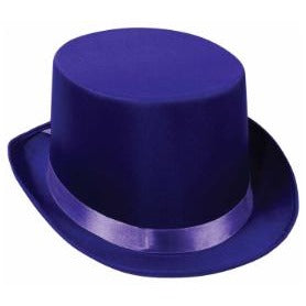 Purple Satin Sleek Top Hat