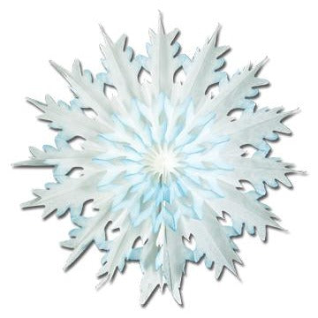17-Inch Dip-Dyed Snowflake Decorations, 2-Pack